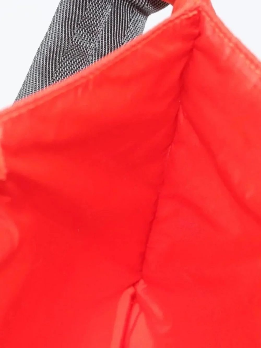 PRADA Sports Body Bag Nylon Orange Silver Auth 172265